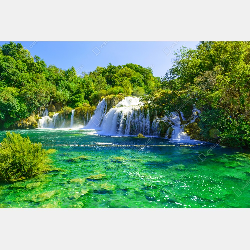 Poster smaragdgrüner wasserfall – Wallnifity® Poster smaragdgrüner wasserfall – Wallnifity®