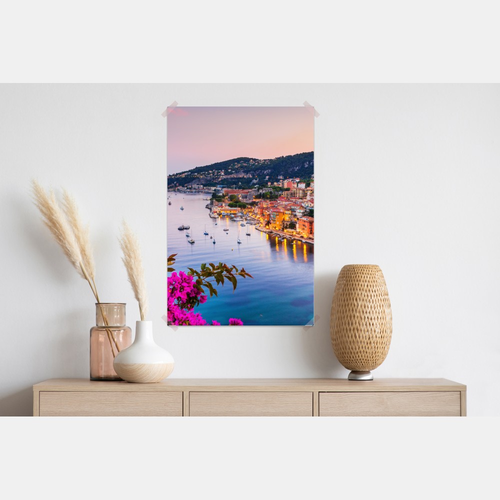 Poster sonnenuntergang über Villefranche-sur-Mer – Wallnifity® Poster sonnenuntergang über Villefranche-sur-Mer – Wallnifity®