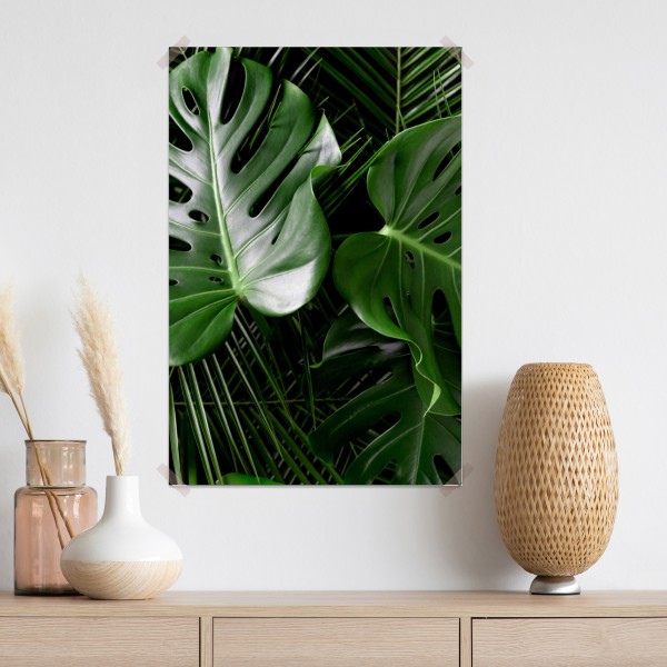 Poster üppige monstera-blätter – Wallnifity® Poster üppige monstera-blätter – Wallnifity®