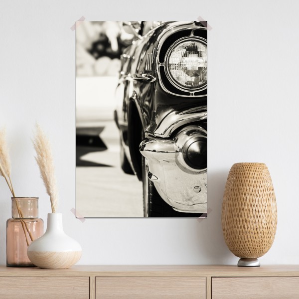 Poster vintage chrom klassisches auto nahaufnahme – Wallnifity® Poster vintage chrom klassisches auto nahaufnahme – Wallnifity®