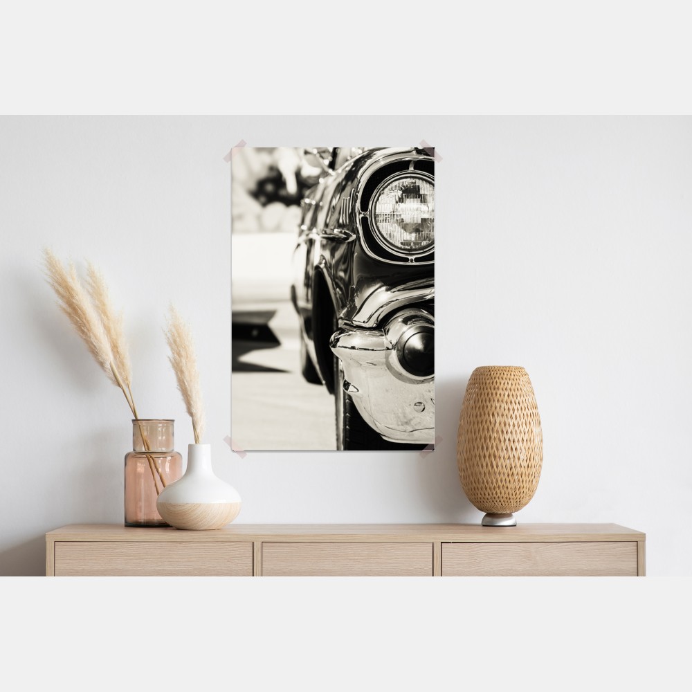 Poster vintage chrom klassisches auto nahaufnahme – Wallnifity® Poster vintage chrom klassisches auto nahaufnahme – Wallnifity®
