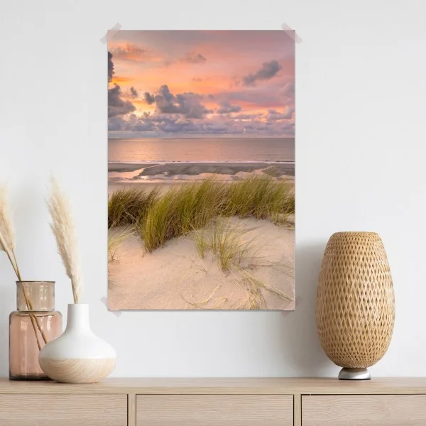 Poster sonnenuntergang über dünen in Zeeland – Wallnifity® Poster sonnenuntergang über dünen in Zeeland – Wallnifity®