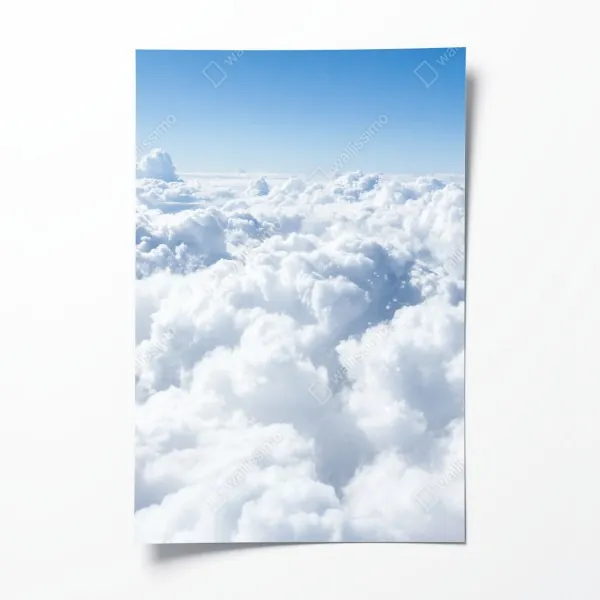 Poster sonnige gasse mit meerblick und balkonen – Wallnifity®