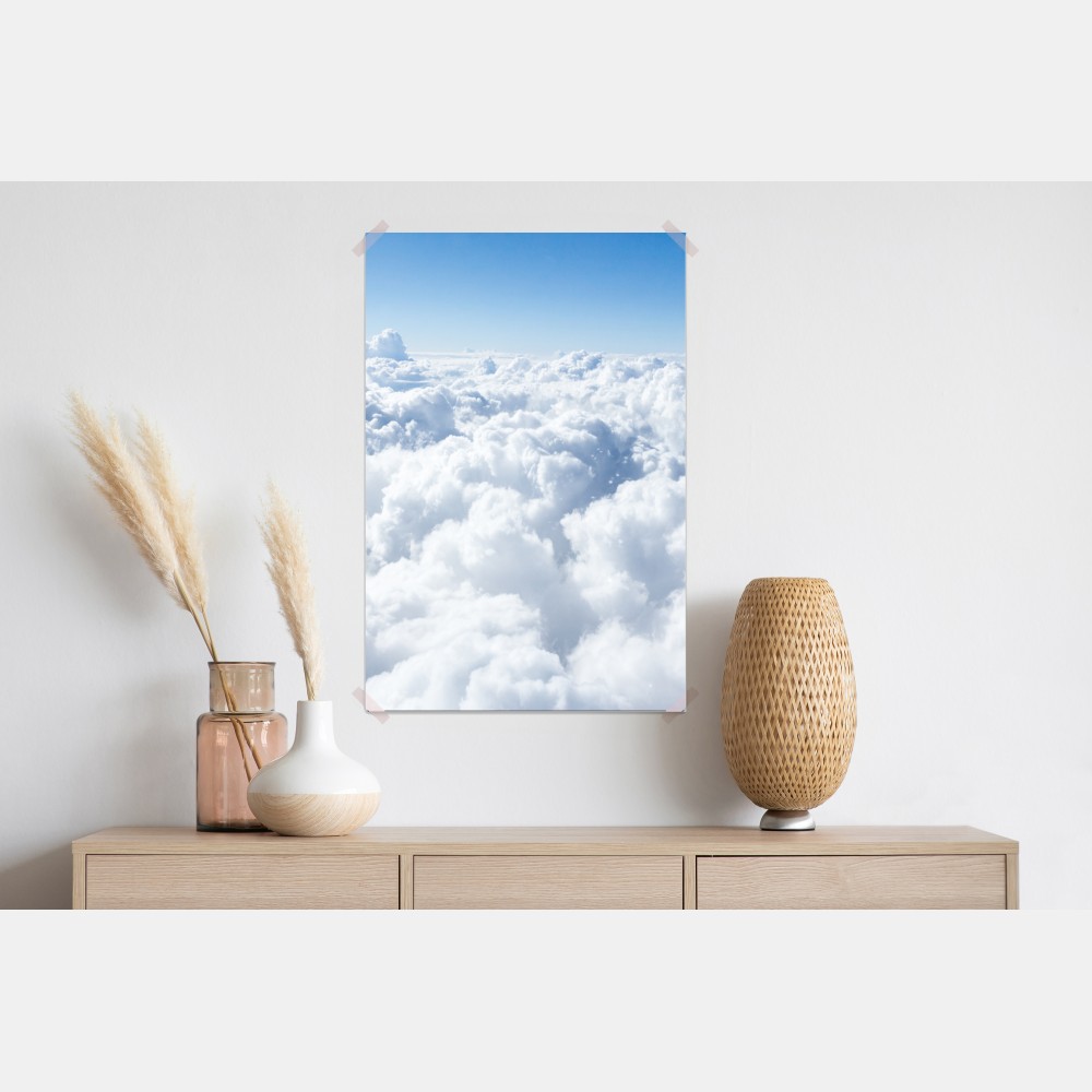 Poster ruhige wolkenlandschaft aus der luft – Wallnifity® Poster ruhige wolkenlandschaft aus der luft – Wallnifity®
