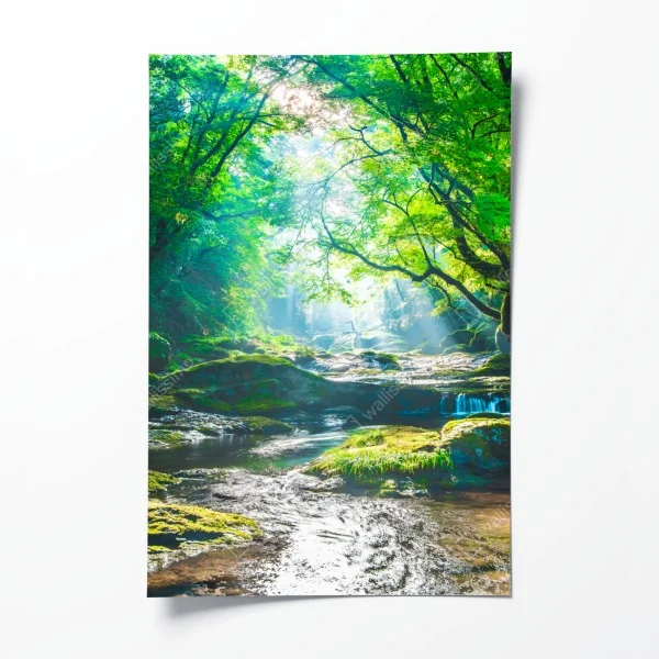 Poster türkisfarbenes küstenpanorama – Wallnifity®