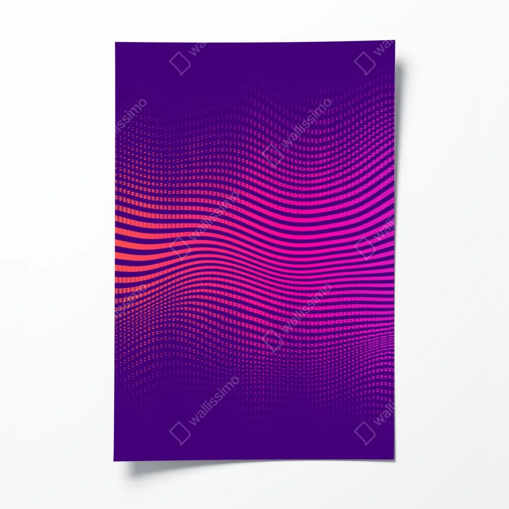 Poster leuchtendes verlauf-wellenmuster – Wallnifity® Poster leuchtendes verlauf-wellenmuster – Wallnifity®