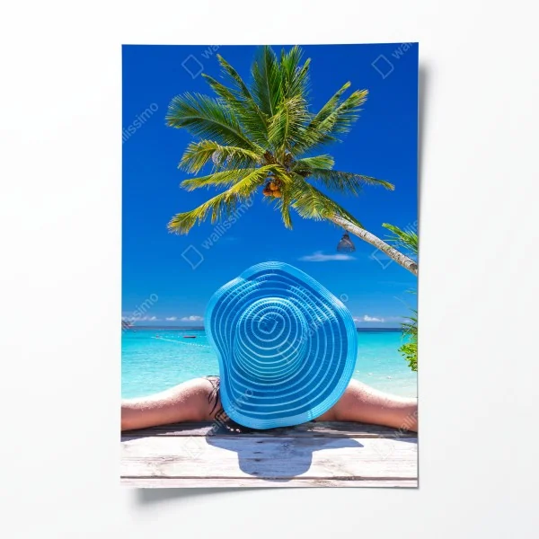 Poster tropische blätter und blüten – Wallnifity®