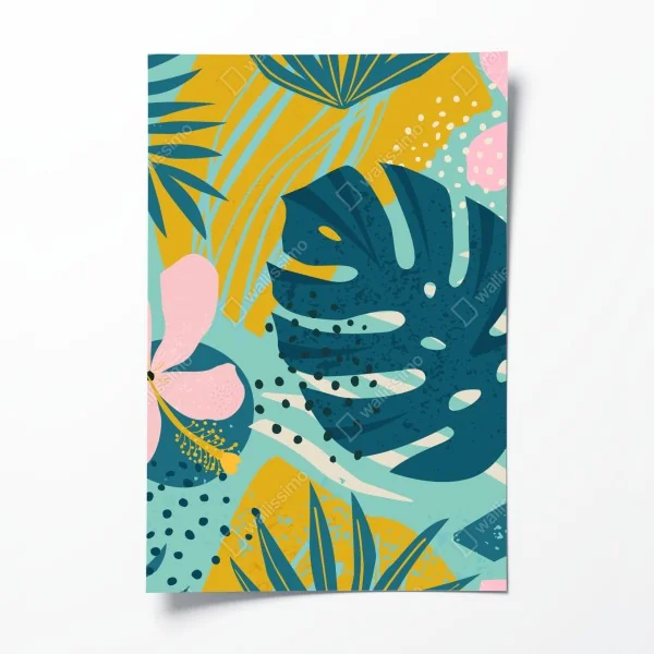 Poster tropische blätter und blüten – Wallnifity® Poster tropische blätter und blüten – Wallnifity®