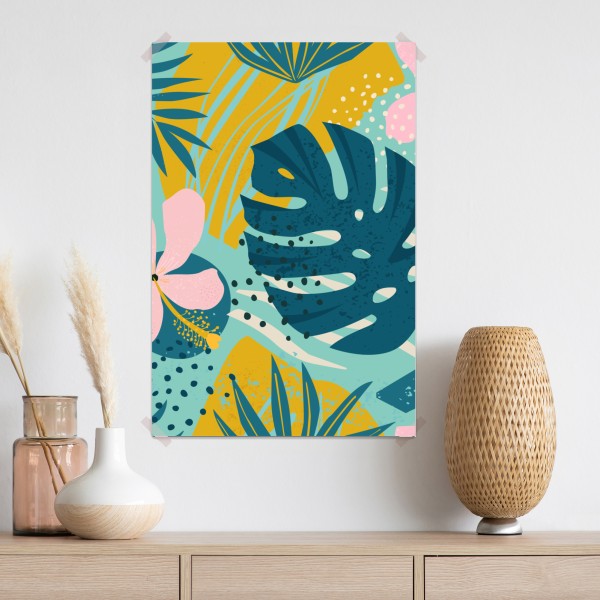 Poster tropische blätter und blüten – Wallnifity® Poster tropische blätter und blüten – Wallnifity®