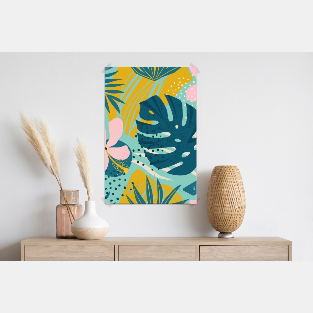 Poster tropische blätter und blüten – Wallnifity® Poster tropische blätter und blüten – Wallnifity®