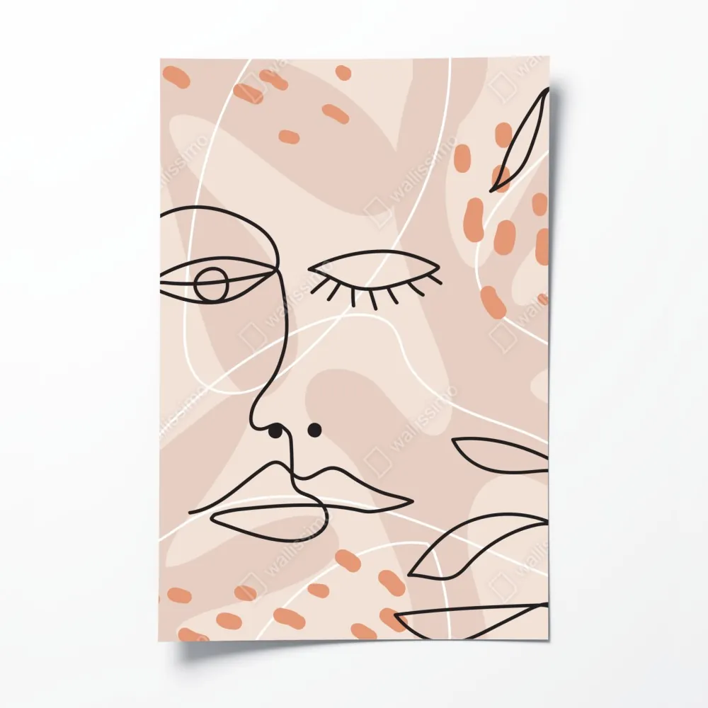 Poster pastell linienzeichnungen gesichter – Wallnifity® Poster pastell linienzeichnungen gesichter – Wallnifity®