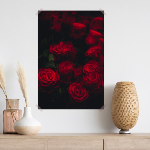 Poster dunkler rosenstrauß – Wallnifity® Poster dunkler rosenstrauß – Wallnifity®