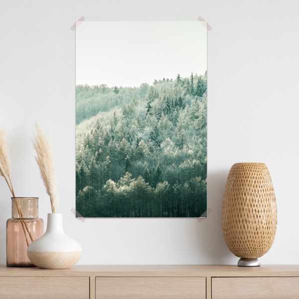 Poster nebliger reifbedeckter wald – Wallnifity® Poster nebliger reifbedeckter wald – Wallnifity®