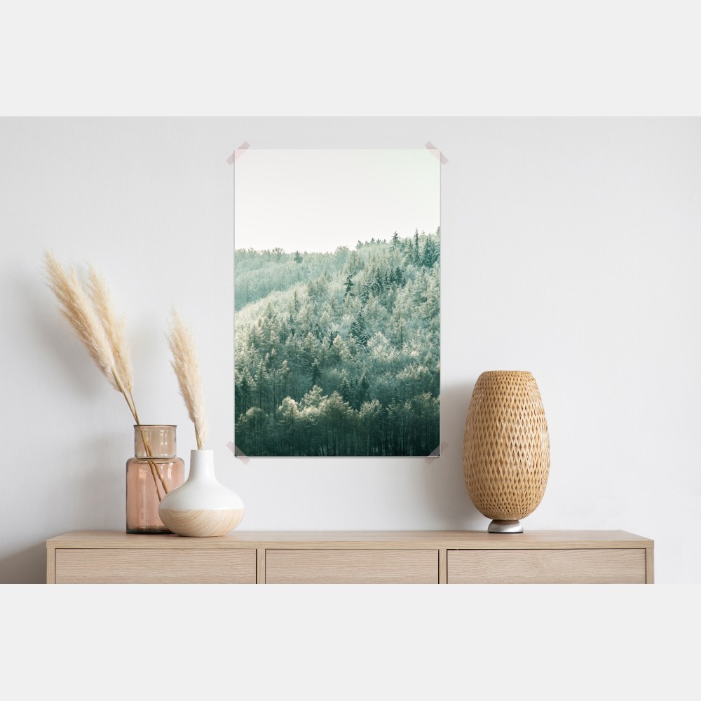 Poster nebliger reifbedeckter wald – Wallnifity® Poster nebliger reifbedeckter wald – Wallnifity®