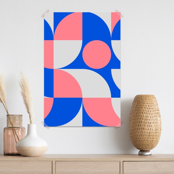 Poster skandinavische geometrische komposition – Wallnifity®