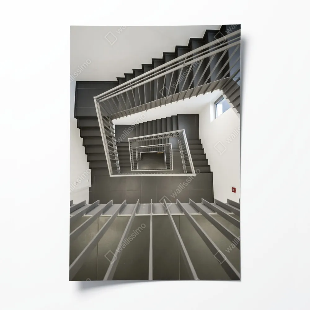 Poster geometrisches treppenhaus in perspektive – Wallnifity® Poster geometrisches treppenhaus in perspektive – Wallnifity®