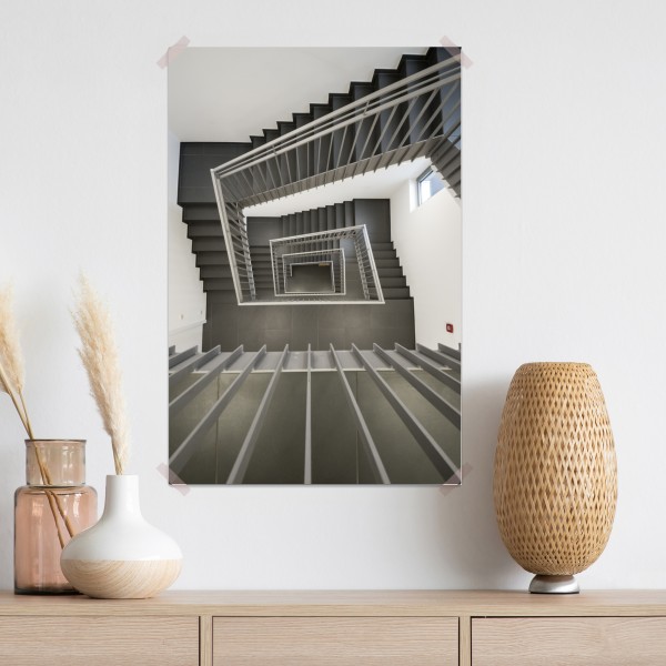 Poster geometrisches treppenhaus in perspektive – Wallnifity® Poster geometrisches treppenhaus in perspektive – Wallnifity®