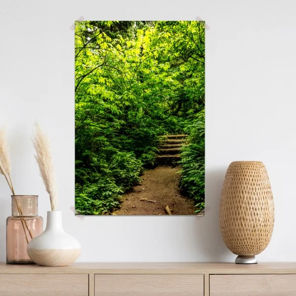 Poster üppiger waldpfad – Wallnifity® Poster üppiger waldpfad – Wallnifity®