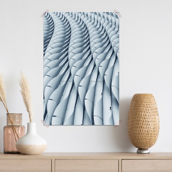 Poster abstraktes architektonisches fasadenmuster – Wallnifity® Poster abstraktes architektonisches fasadenmuster – Wallnifity®