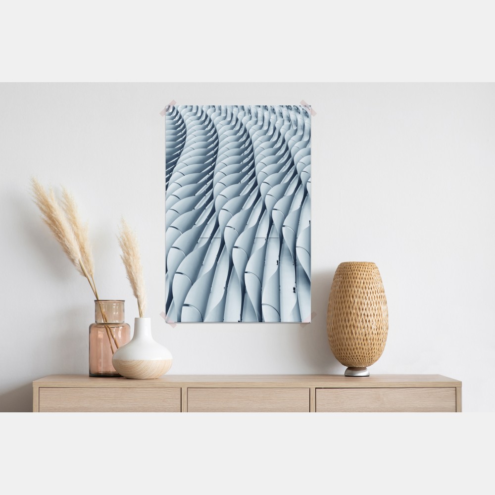 Poster abstraktes architektonisches fasadenmuster – Wallnifity® Poster abstraktes architektonisches fasadenmuster – Wallnifity®