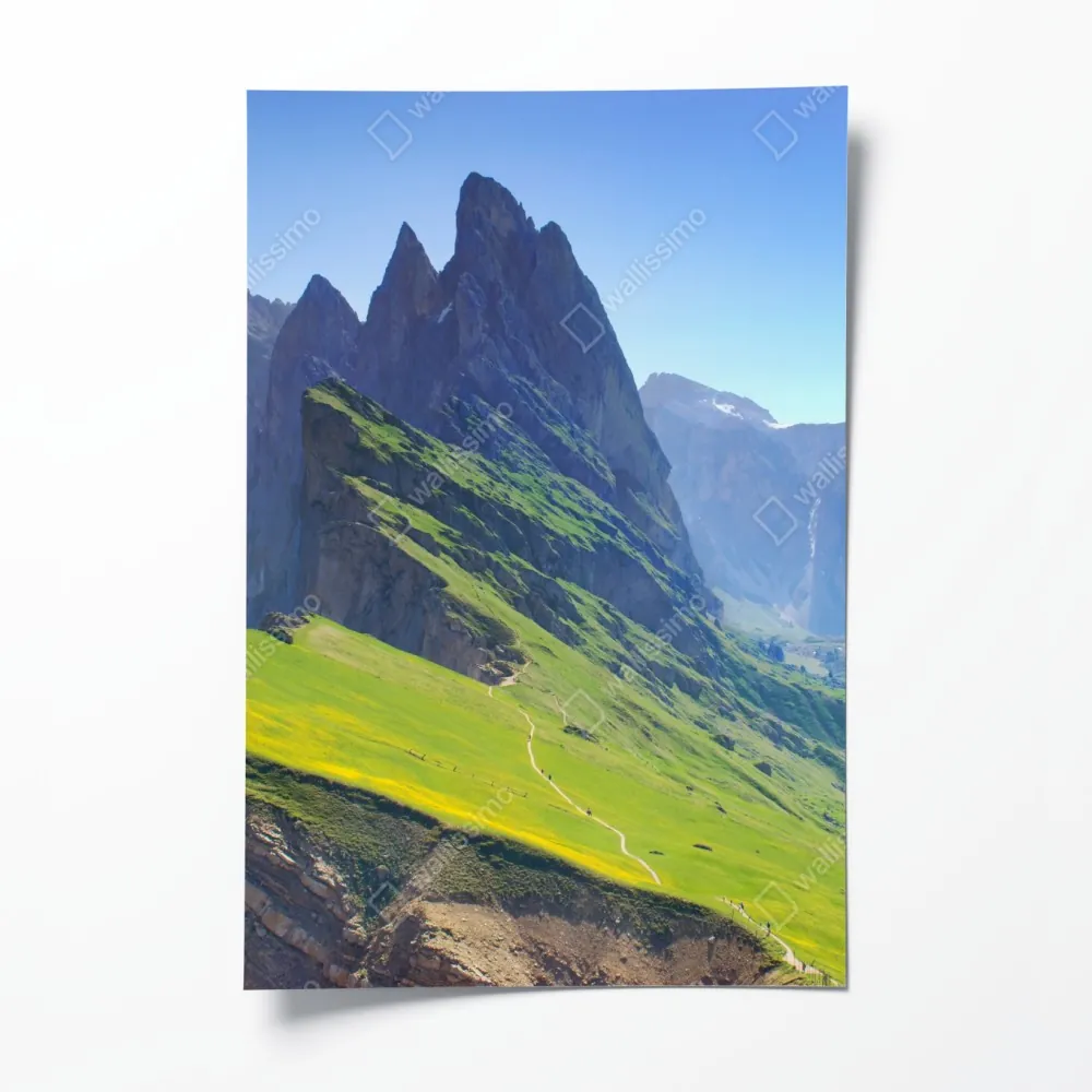 Poster majestätische Seceda in den Dolomiten – Wallnifity® Poster majestätische Seceda in den Dolomiten – Wallnifity®