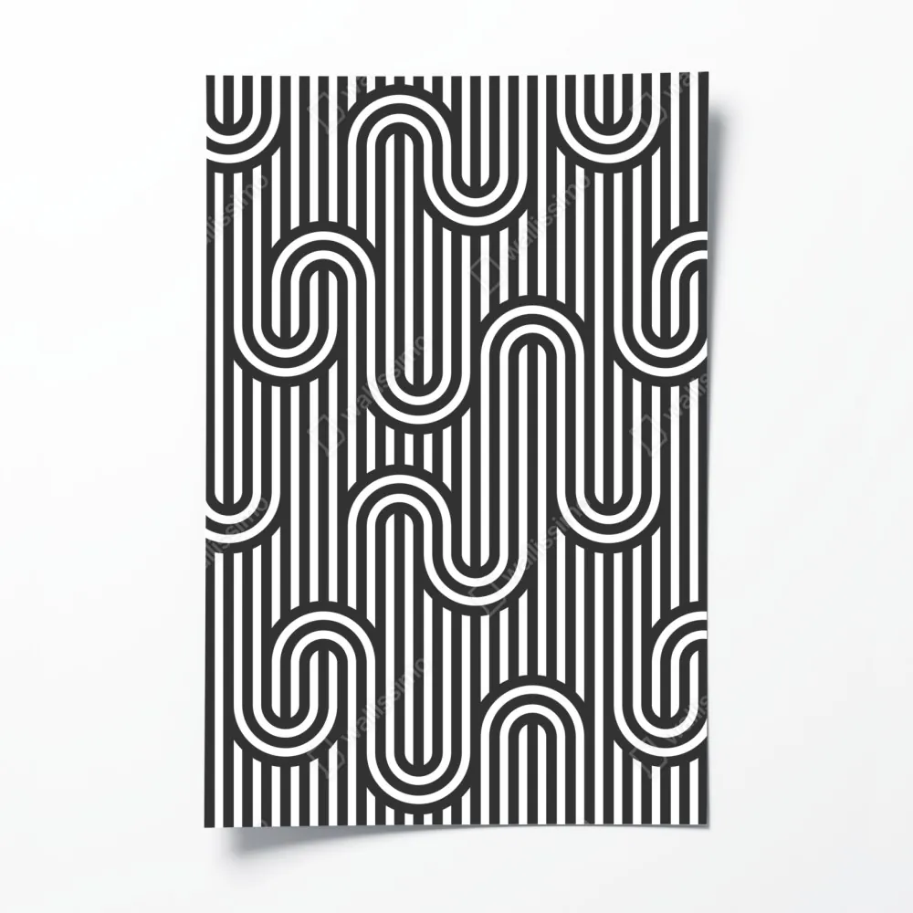 Poster schwarz-weiß geometrisches optisches muster – Wallnifity® Poster schwarz-weiß geometrisches optisches muster – Wallnifity®