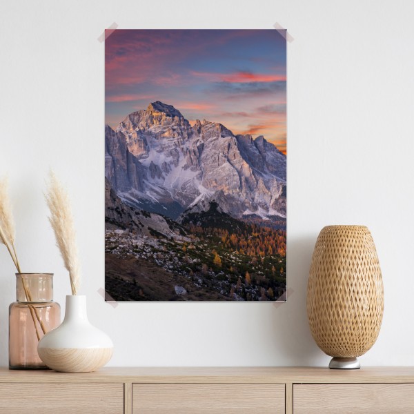 Poster majestätischer herbstlicher sonnenuntergang in den bergen – Wallnifity® Poster majestätischer herbstlicher sonnenuntergang in den bergen – Wallnifity®