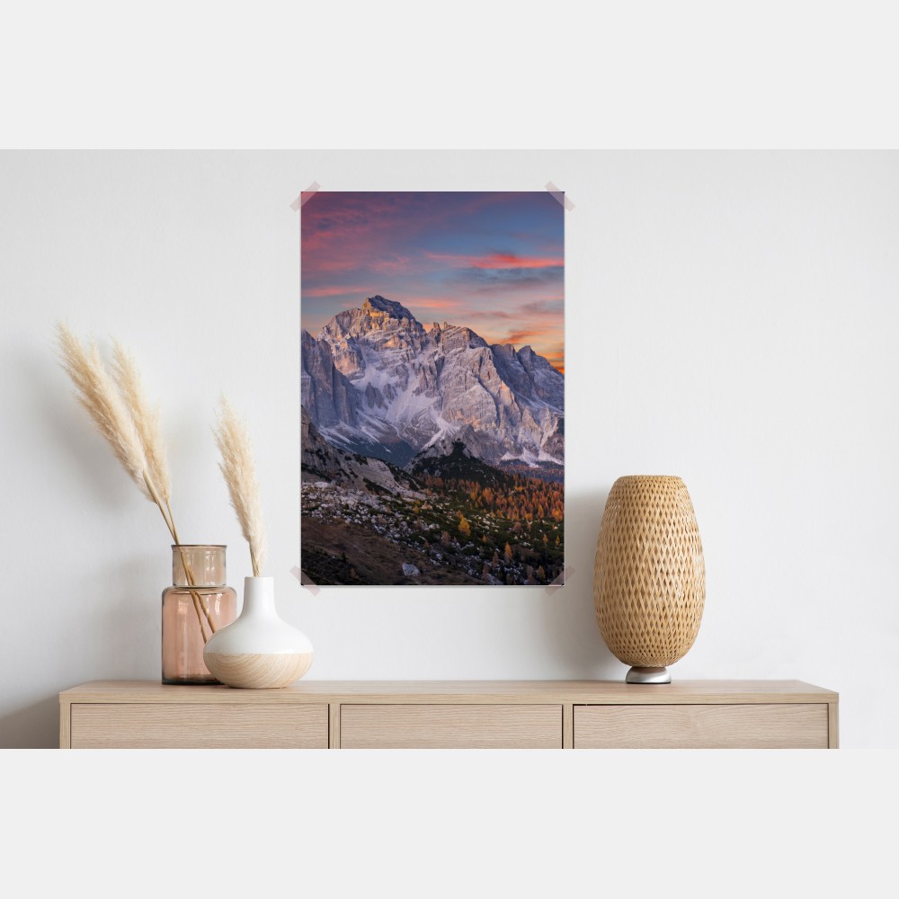 Poster majestätischer herbstlicher sonnenuntergang in den bergen – Wallnifity® Poster majestätischer herbstlicher sonnenuntergang in den bergen – Wallnifity®