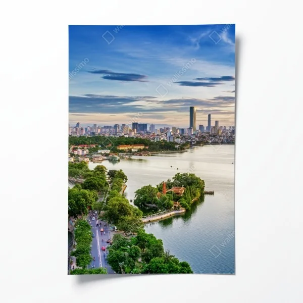 Poster tropische orchideen in aquarell und palmblättern – Wallnifity®