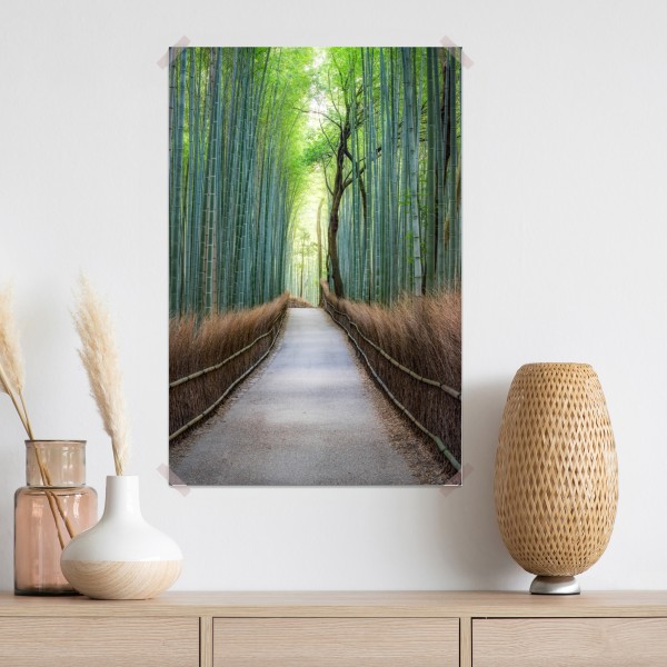 Poster ruhiger bambuswaldweg – Wallnifity® Poster ruhiger bambuswaldweg – Wallnifity®