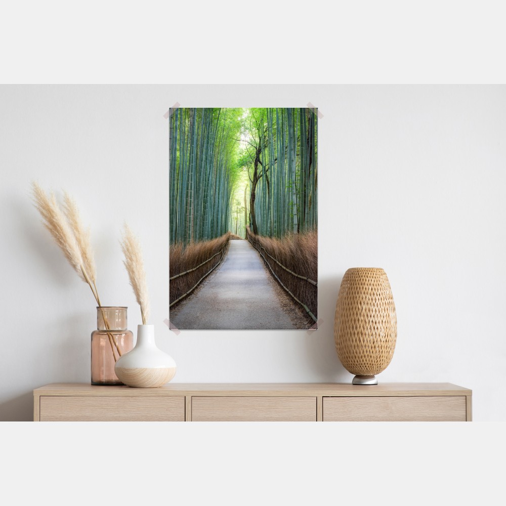 Poster ruhiger bambuswaldweg – Wallnifity® Poster ruhiger bambuswaldweg – Wallnifity®