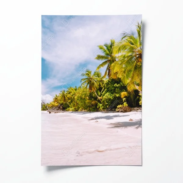 Poster tropische orchideen in aquarell und palmblättern – Wallnifity®