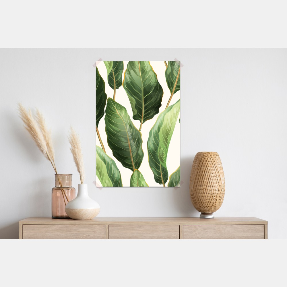 Poster tropisches bananenblattmuster – Wallnifity® Poster tropisches bananenblattmuster – Wallnifity®