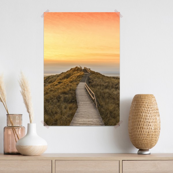 Poster sonnenuntergang am strand von Amrum – Wallnifity®