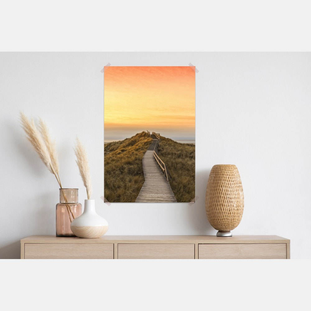 Poster sonnenuntergang am strand von Amrum – Wallnifity®