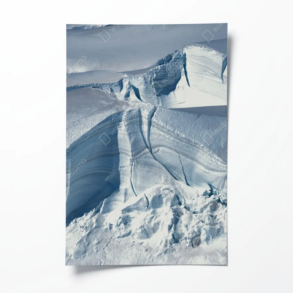 Poster gletscherlandschaft mit tiefen spalten – Wallnifity® Poster gletscherlandschaft mit tiefen spalten – Wallnifity®