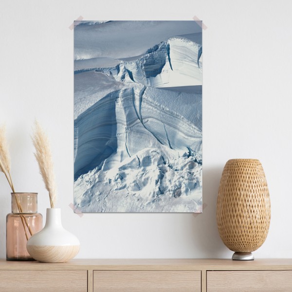 Poster gletscherlandschaft mit tiefen spalten – Wallnifity® Poster gletscherlandschaft mit tiefen spalten – Wallnifity®