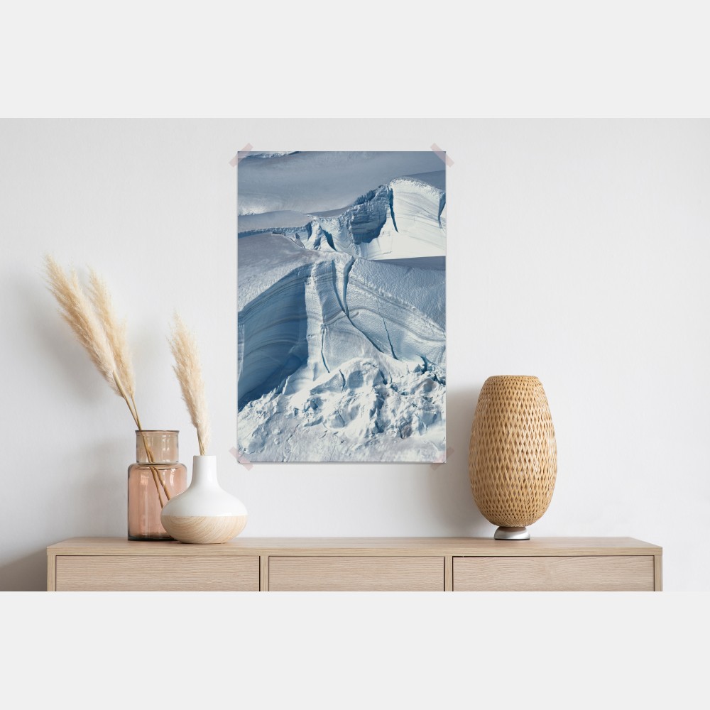 Poster gletscherlandschaft mit tiefen spalten – Wallnifity® Poster gletscherlandschaft mit tiefen spalten – Wallnifity®