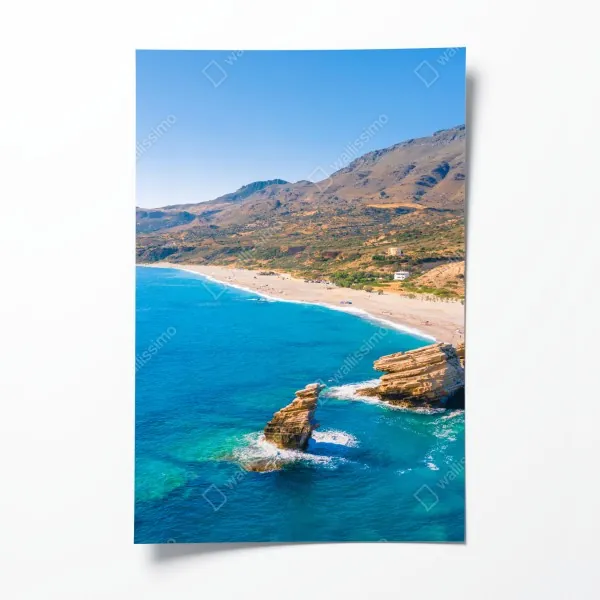 Poster nahaufnahme sonnenblumen- und dahlienstrauß – Wallnifity®