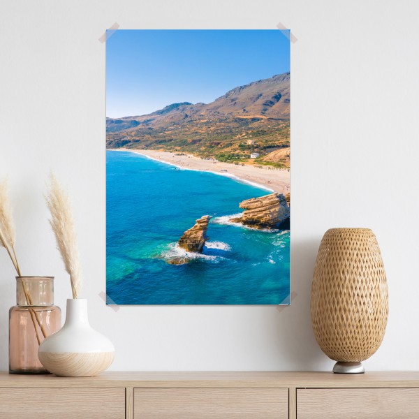Poster türkisfarbenes küstenpanorama – Wallnifity® Poster türkisfarbenes küstenpanorama – Wallnifity®