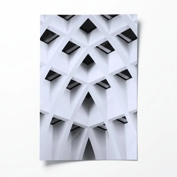 Poster glühender vulkanausbruch bei nacht – Wallnifity®