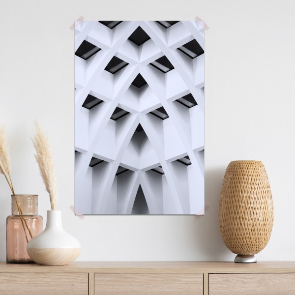 Poster geometrisches gewölbtes deckenmuster – Wallnifity® Poster geometrisches gewölbtes deckenmuster – Wallnifity®