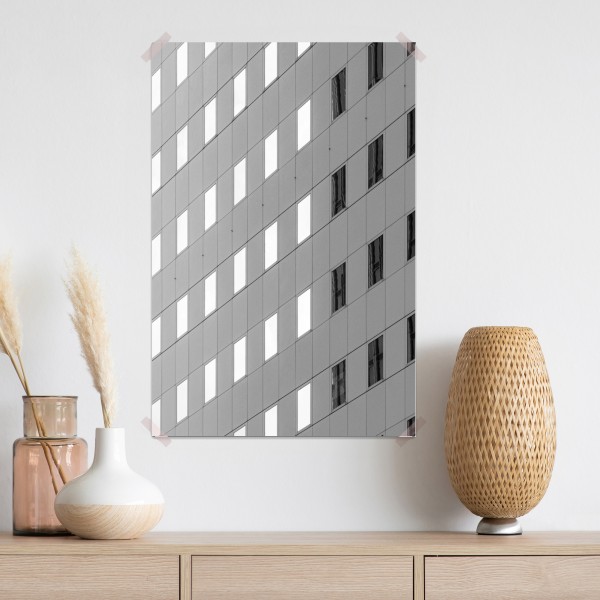Poster minimalistische fassadenstruktur mit geometrischem muster – Wallnifity® Poster minimalistische fassadenstruktur mit geometrischem muster – Wallnifity®