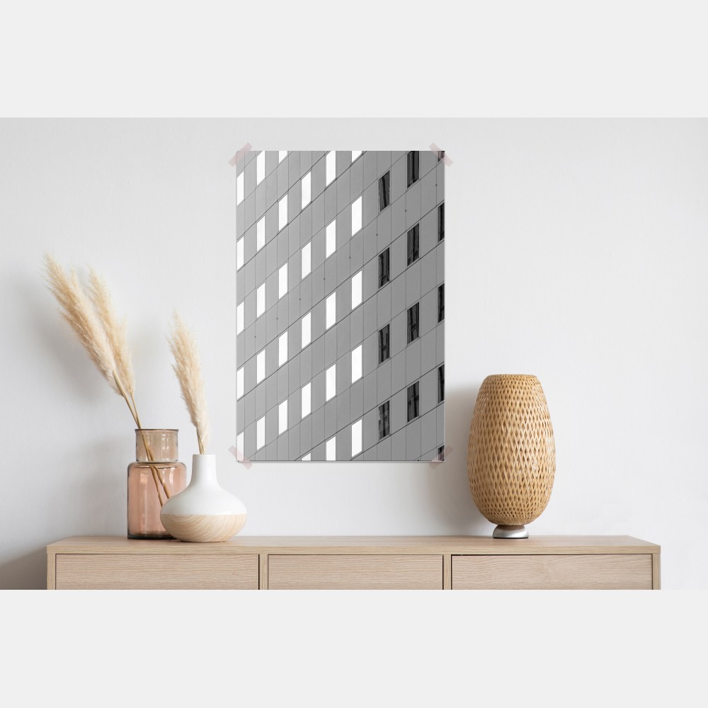 Poster minimalistische fassadenstruktur mit geometrischem muster – Wallnifity® Poster minimalistische fassadenstruktur mit geometrischem muster – Wallnifity®