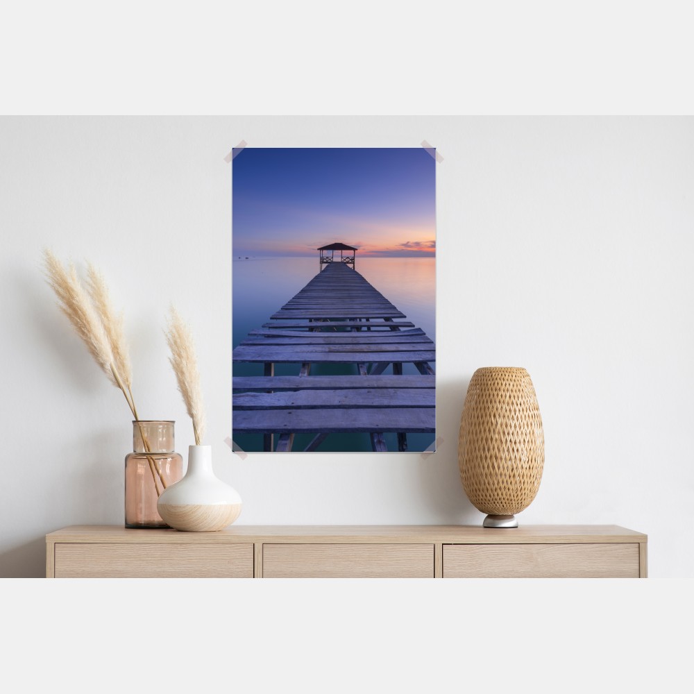 Poster ruhiger steg bei sonnenuntergang – Wallnifity® Poster ruhiger steg bei sonnenuntergang – Wallnifity®