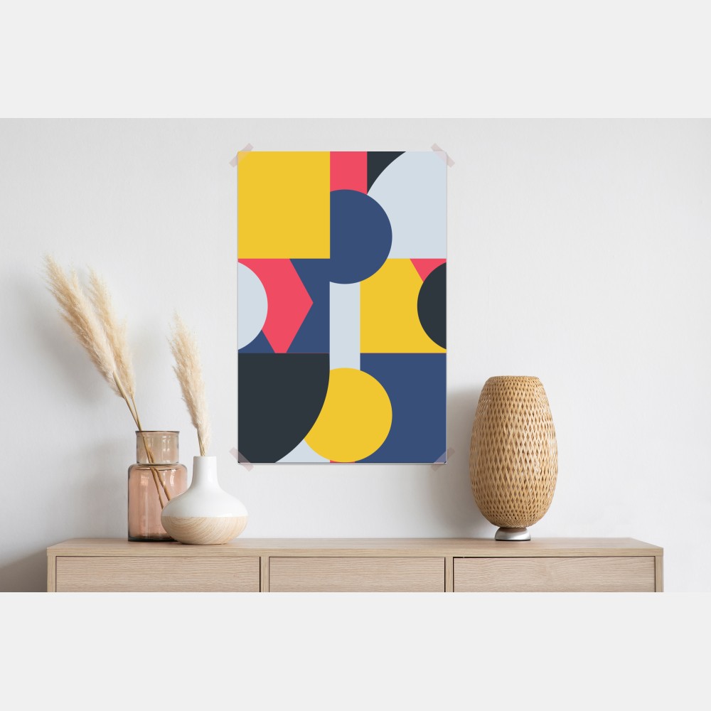 Poster lebendige geometrische komposition – Wallnifity® Poster lebendige geometrische komposition – Wallnifity®