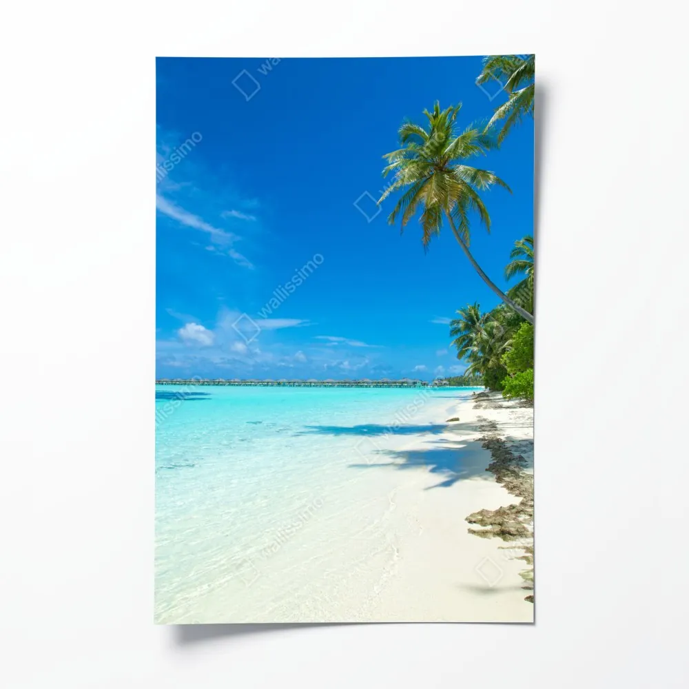 Poster tropischer strand auf den Malediven – Wallnifity® Poster tropischer strand auf den Malediven – Wallnifity®