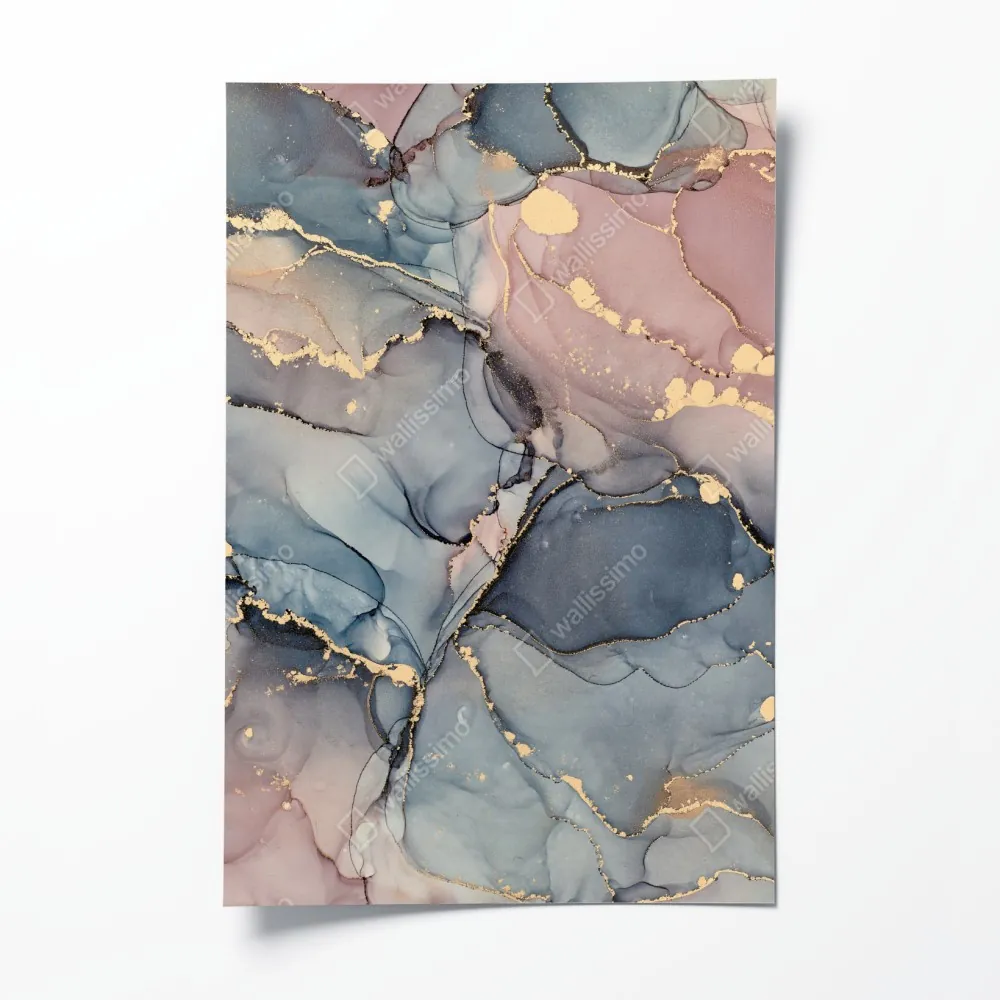 Poster zarte pastell-flüssigmarmor mit goldadern – Wallnifity® Poster zarte pastell-flüssigmarmor mit goldadern – Wallnifity®