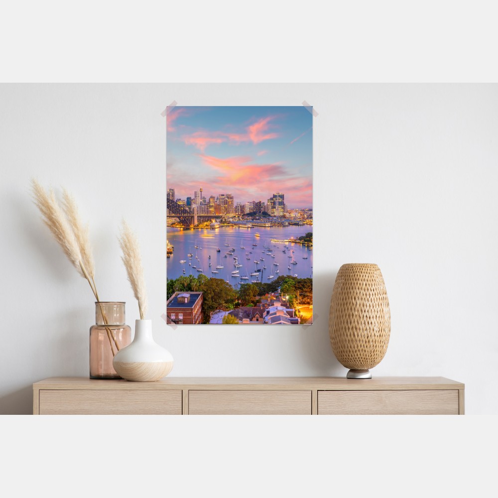 Poster sonnenuntergang über Sydney – Wallnifity® Poster sonnenuntergang über Sydney – Wallnifity®