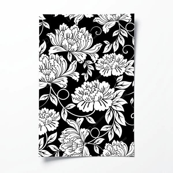 Poster boho aquarell-panda mit federn – Wallnifity®